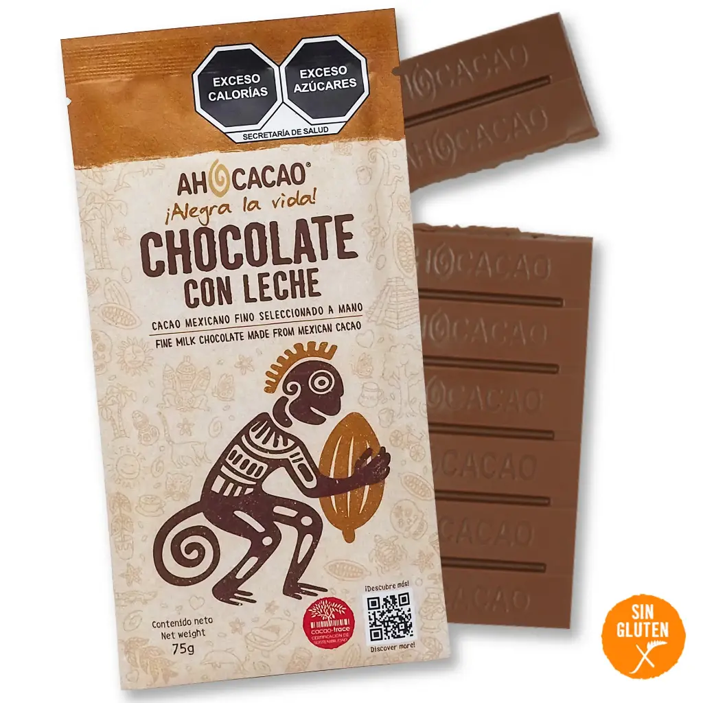Chocolate con leche, barra 75g