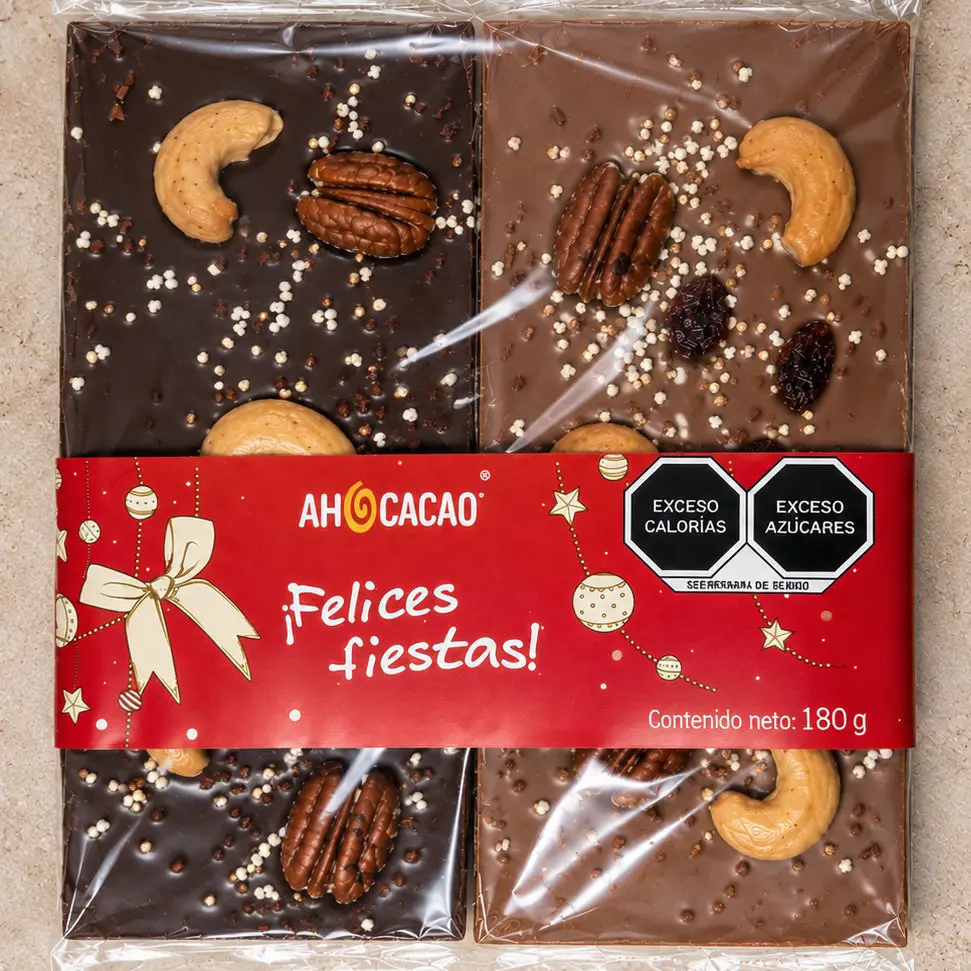 Chocolate felices fiestas, 2 x bar 90g (180g)
